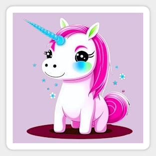 Pink-Maned Magic Unicorn T-Shirt Magnet